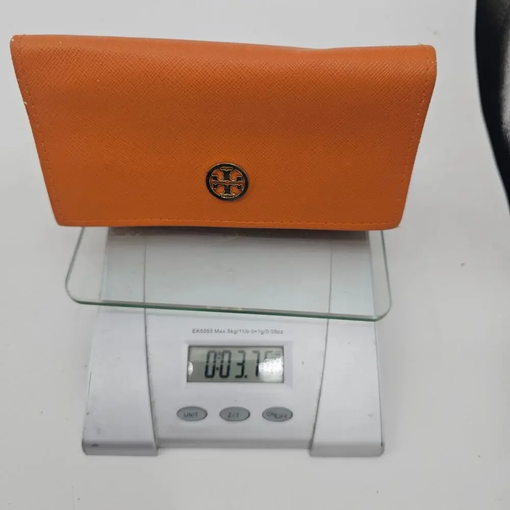 Tory Burch Orange Sunglasses Leather Case Magnetic Closure with cloth liner